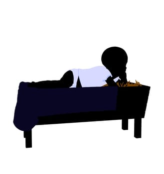 Baby art illustration silhouette on a white background