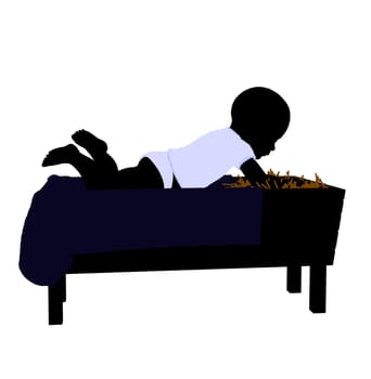 Baby art illustration silhouette on a white background