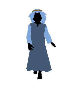 Nativity art illustration silhouette on a white background