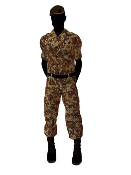 Male soldier art illustration silhouette on a white background