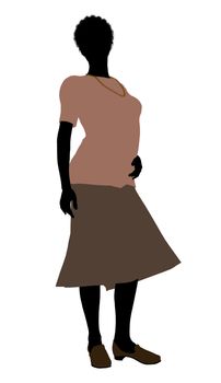 Grandmother silhouette illustration on a white background