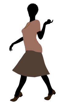 Grandmother silhouette illustration on a white background