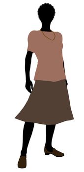 Grandmother silhouette illustration on a white background
