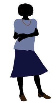 Grandmother silhouette illustration on a white background