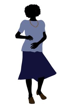 Grandmother silhouette illustration on a white background