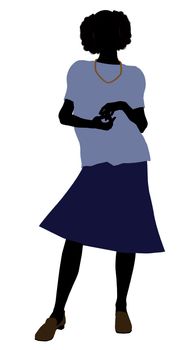 Grandmother silhouette illustration on a white background