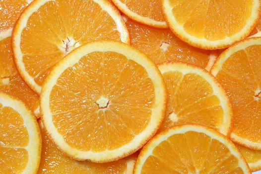 healthy orange fruit background with sliced oranges