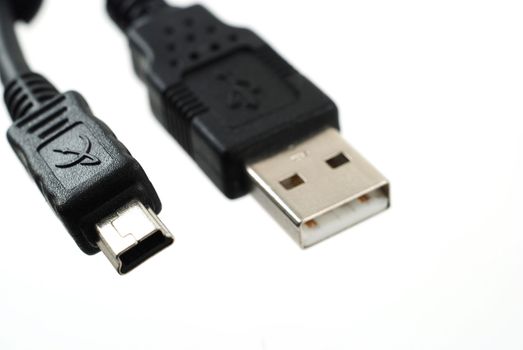 stock pictures of an USB cable and connector