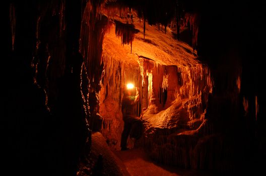 Ukraine. Krum. Cave Uvilejnala. Caveman.