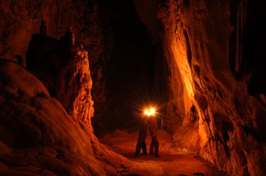 Cave "Jubilejnaja". Krum,Ukraine. 80 m deep.