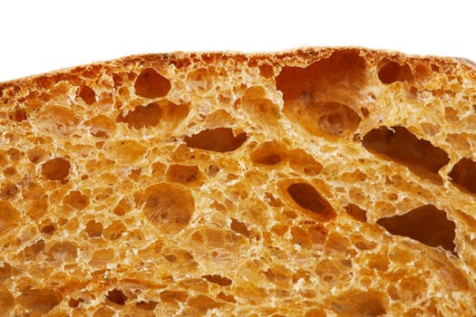 Texture of wheat bread. Close-up view.