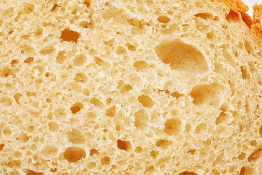 Texture of wheat bread. Close-up view.
