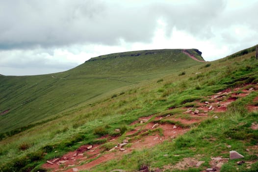 mountain of Breacon Beakon park in Wales