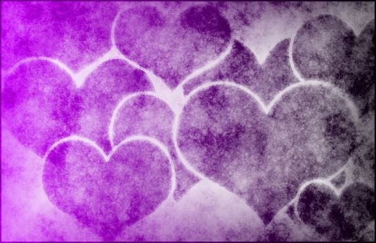Love Laid Out as a Heart Background