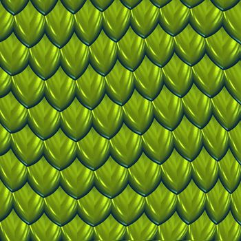 a large image of green shiny dragon scales or hide