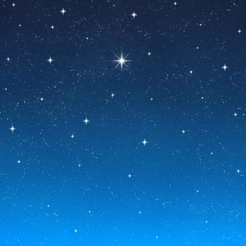 a single bright wishing star stands out from all the rest