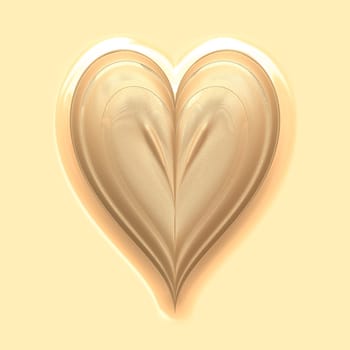 beautiful soft golden heart for valentines day