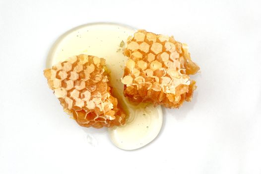 Honeycomb on the white backgroung