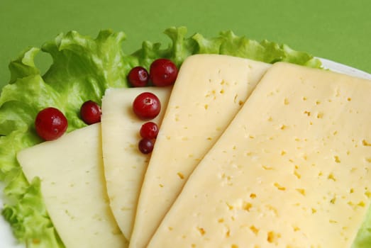 Close up of a peases of cheese