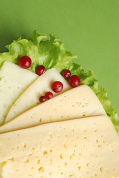 Close up of a peases of cheese