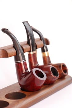 Tobacco pipes isolated on white