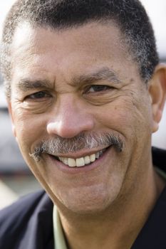 Portrait of a Smiling African American Man Outdoors