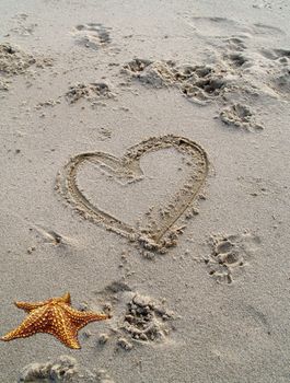 Nice picture at the seaside with heart