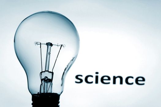 bulb in blue background showing concept for education and science