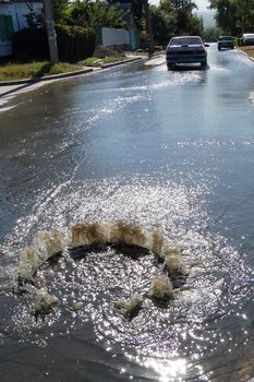 Manhole's accident on street of Russia 2