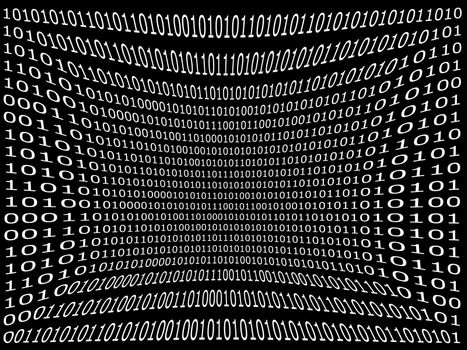 binary computer data background with 1 and 0