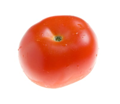 Red Tomato isolated on white background.type with side