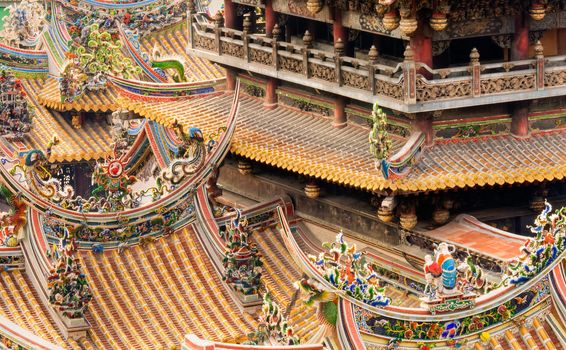 Chinese classic and traditional roof surround temple.