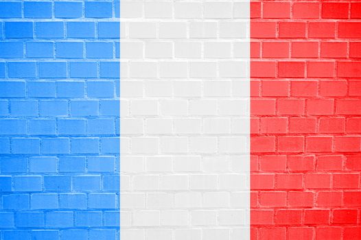 flag painted on a brickwall can be used as background