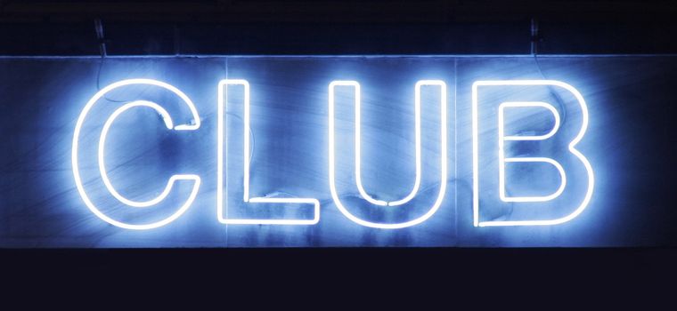 Club - Blue Neon Light Advertising