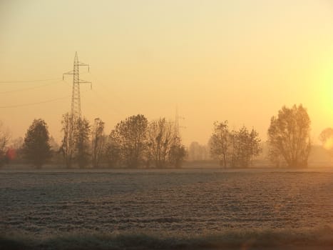 shots of early morning in fall
