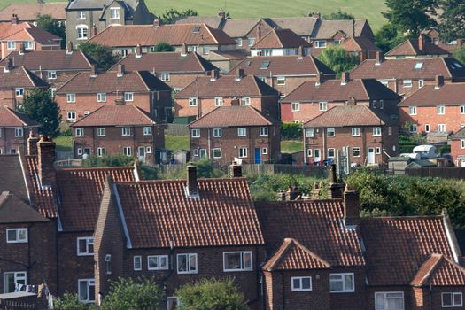 Late 20th Century housing estate in Whitby, Yorkshire, England.