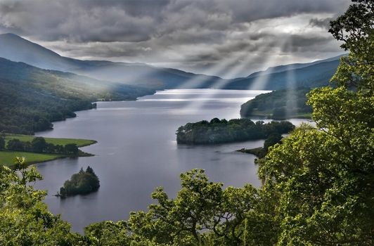 Loch Tummel in Scotland. This was Queen Victoria's favourite view. 