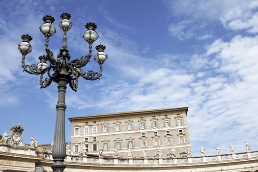 Street Light At Saint Peter's Square, Vatican City, Rome, Italy