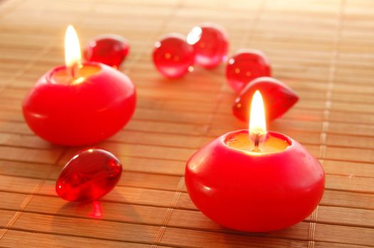 xmas holiday candle or spa decoration showing relaxation