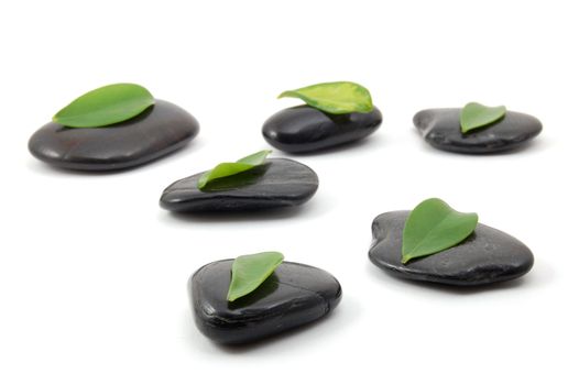 zen stones isolated on a white background