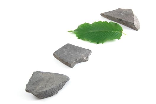 Some Stones isolated on a white background.