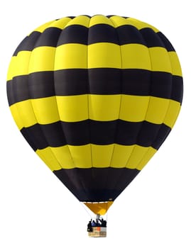A hot-air balloon, isolated on a white background, with clipping path.