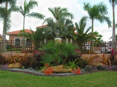 Mediterranean Style House With Nice Landscaping in Miami Florida
