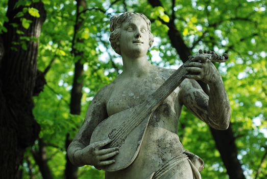 marble musical nymphs in Letniy yard in Russia