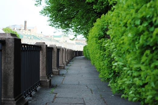 embankment in Letniy yard in Russia