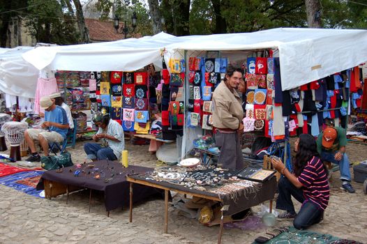 Flea Market Vendors Selling Jewellery in Chiapas, Mexico
