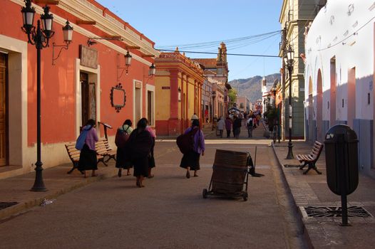 A street in San Cristobal de las Casas, Chiapas Mexico