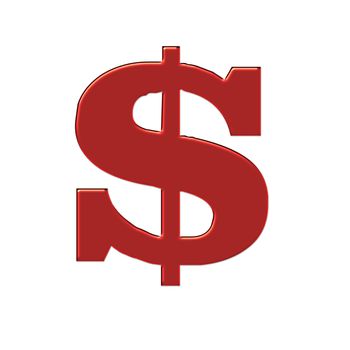Large red Dollar Sign