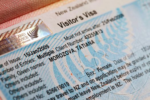 The visa to new Zealand