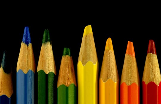 rainbow, color pensils